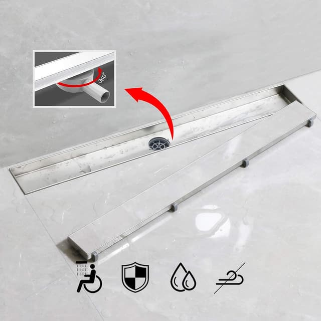 Thumbnail 4 de SaniteModar Canaleta de Ducha 120cm 🚿 360° Sifón y Filtro