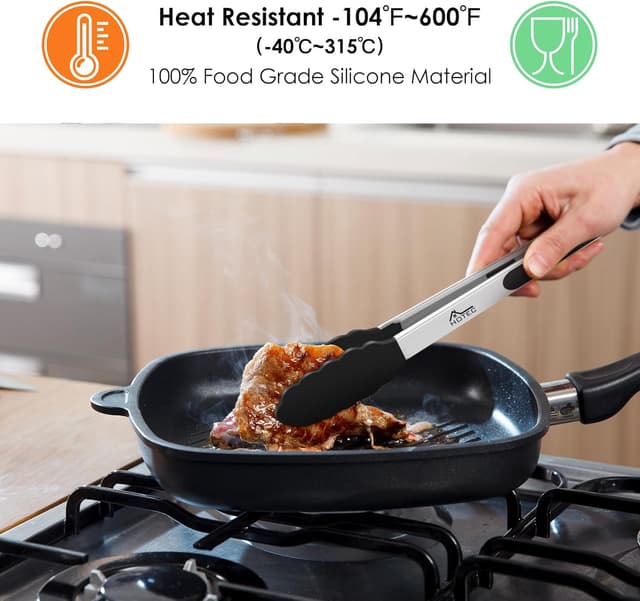 Detalle 2 de Hotec Premium Kitchen Tongs 2-Pack 🍴