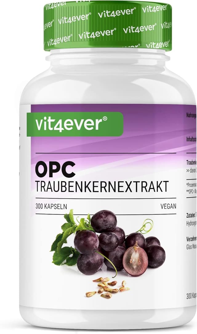 Detalle de OPC Traubenkernextrakt – Hochdosiert 1000 mg pro Kapsel