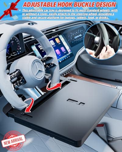 Detalle de Portable Large Steering Wheel Tray Table Laptop tray for car