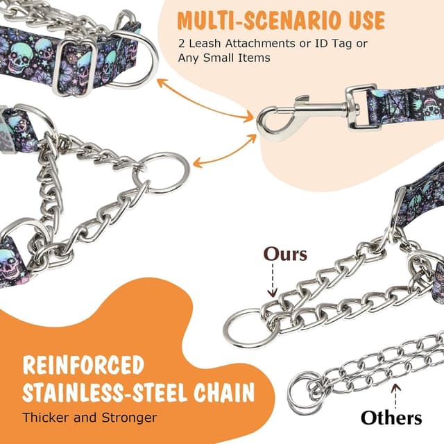 Thumbnail 4 de Chain Dog Collar Heavy Duty Martingale