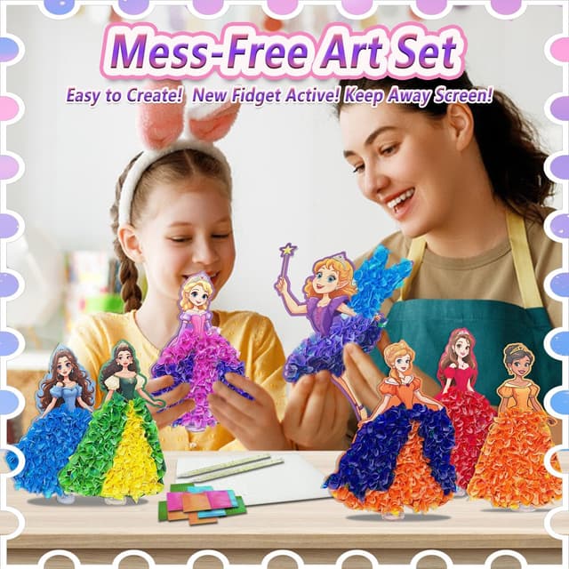 Thumbnail 6 de JRD&BS WINL DIY Prinzessin Stoff Kunst-Set (Poke-in) – kreatives Bastelset für Kinder ab 3 Jahren