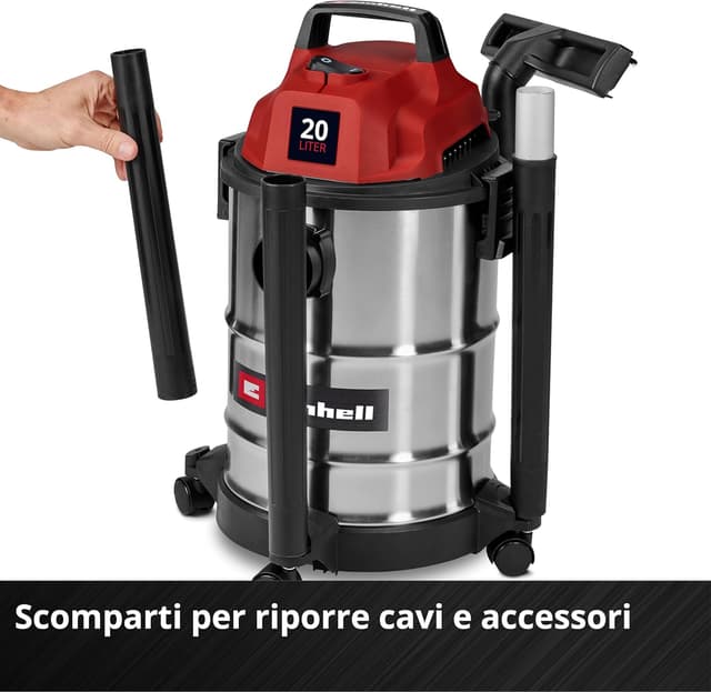 Thumbnail 6 de Einhell Aspiratore a secco e umido TC-VC 2045 S da 900 W con serbatoio inox da 20 l