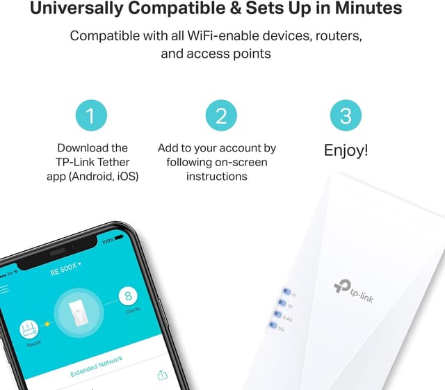 Thumbnail 5 de TP-Link RE500X WiFi Extender 1500 sq.ft
