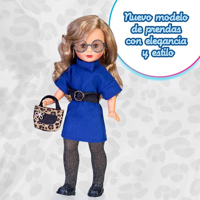 Detalle de Nancy Conjunto Luxury Shopping vestido azul eléctrico