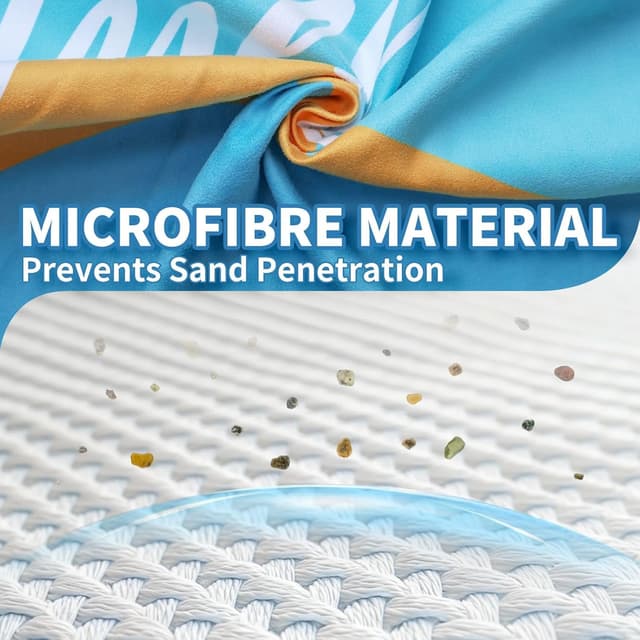 Detalle de Microfibre Beach Towels for Adults 200x90cm (2 Pack) – Extra Large Sand-Free Quick Dry Towels, Gift Boxed, 250 GSM