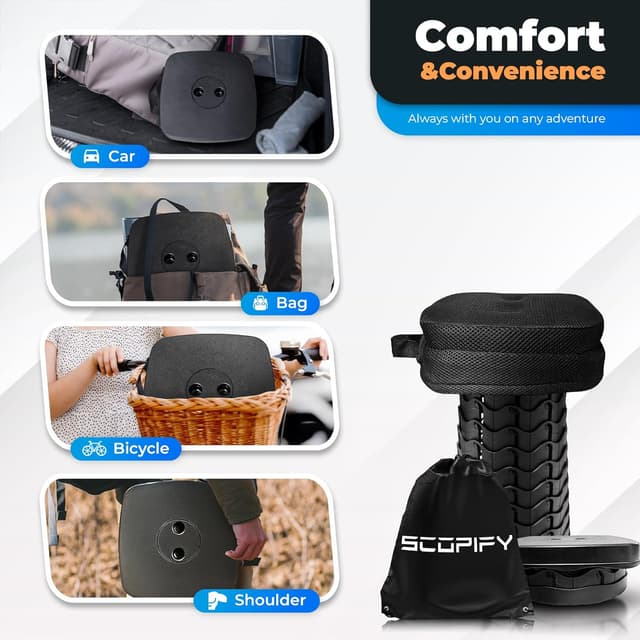 Detalle 2 de SCOPIFY Telescopic Portable Stool 200KG