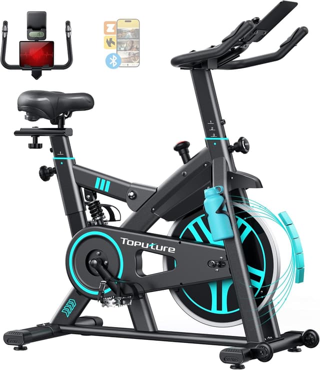 Detalle de Toputure 15 kg bicicleta estática 160 kg