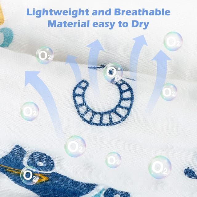 Thumbnail 5 de Maliton Muslin Cloths 50x25 cm, 6-pack baby