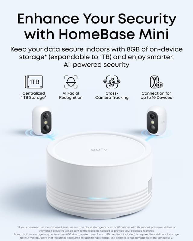 Detalle 2 de eufyCam C35 2 Pack with HomeBase Mini