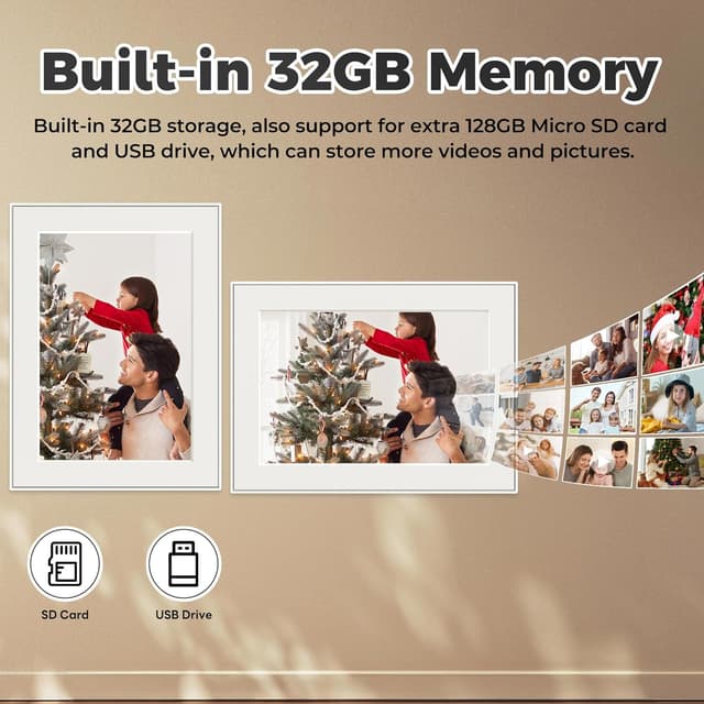 Thumbnail 4 de Frameo 10.1 Inch Digital Photo Frame 32GB