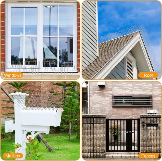 Thumbnail 6 de Dissuasori per piccioni da 1 metro (anti-piccioni) – 4 pezzi per balconi, tetti e giardini