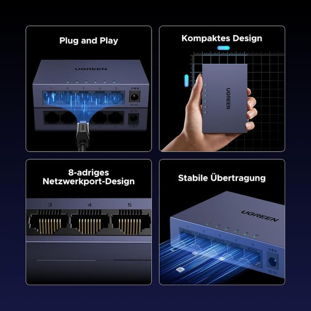 Thumbnail 4 de UGREEN 5 Port Gigabit Switch đ§