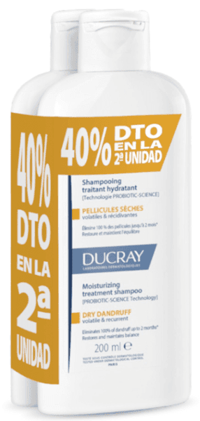 Detalle de Ducray Squanorm Champú Anti-Caspa Seca 2x200 ml