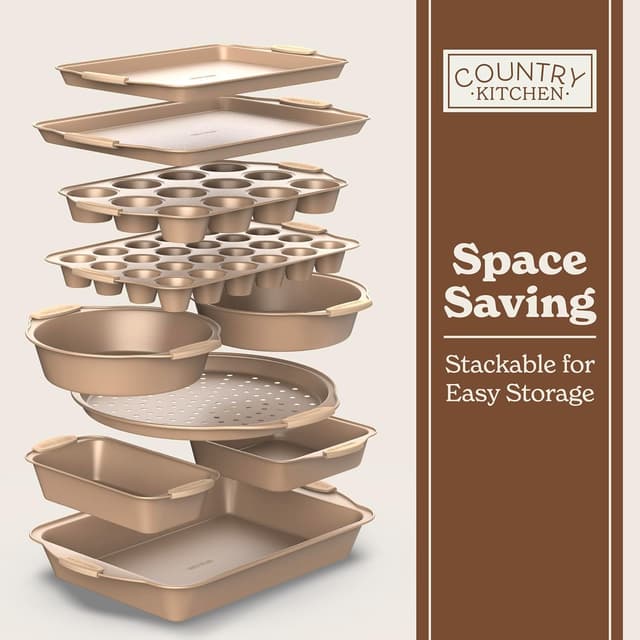 Thumbnail 6 de Country Kitchen Nonstick Bakeware Set, 10 pcs