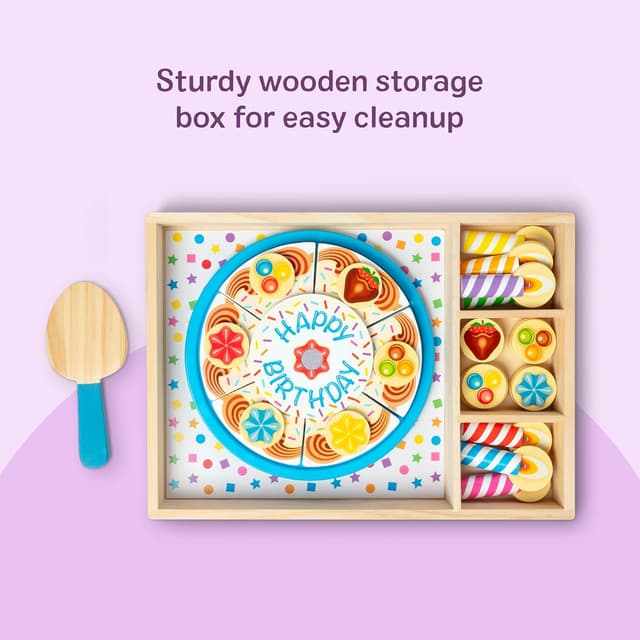 Thumbnail 4 de Melissa & Doug Birthday Cake 7 Wooden 🍰