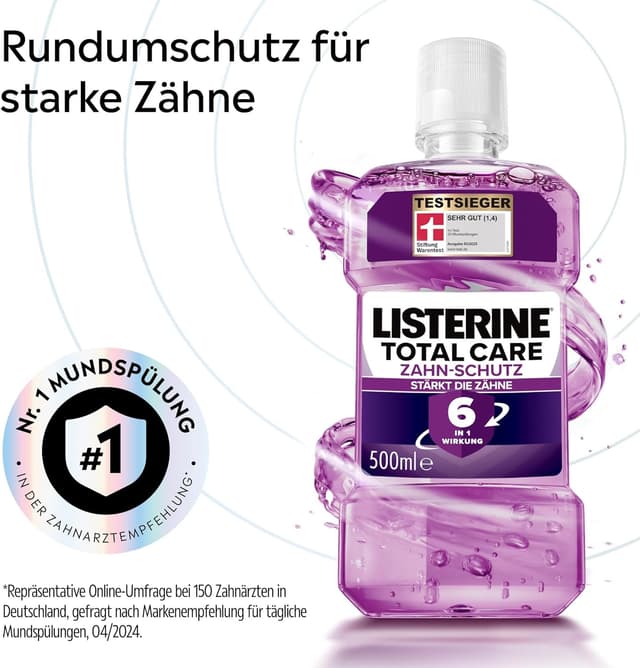 Thumbnail 1 de LISTERINE Total Care Mundspülung 6×500 ml für Kariesschutz 🦷