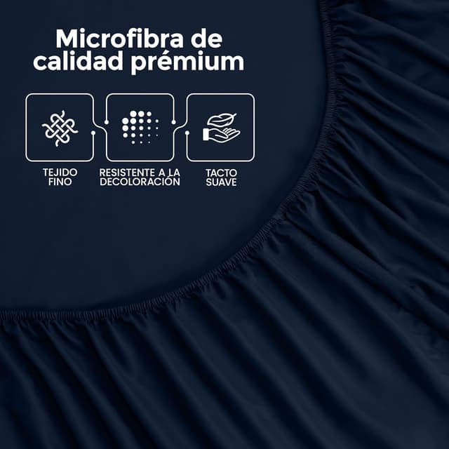 Thumbnail 5 de Utopia Bedding Sabana Bajera 90x190x30 cm 💤 Microfibra Azul Marino