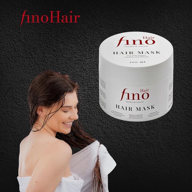 Detalle de fino Hair Premium Touch Haarmaske mit Biotin, Keratin & Arganöl – Tiefenpflege ohne Silikone & Parabene (200 ml)