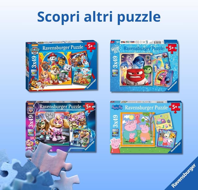 Detalle 2 de Ravensburger Super Mario – Confezioni da 3 puzzle da 49 pezzi (bambini 5 anni+)
