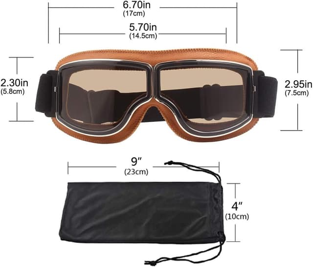 Detalle 2 de Ashilun Retro Pilot Goggles