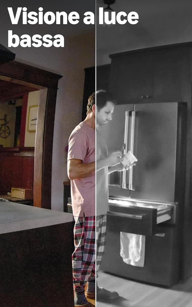 Detalle de Ring Videocamera interna Plus (ultimo modello) con Videocamera esterna Plus: Retinal 2K e zoom 4x