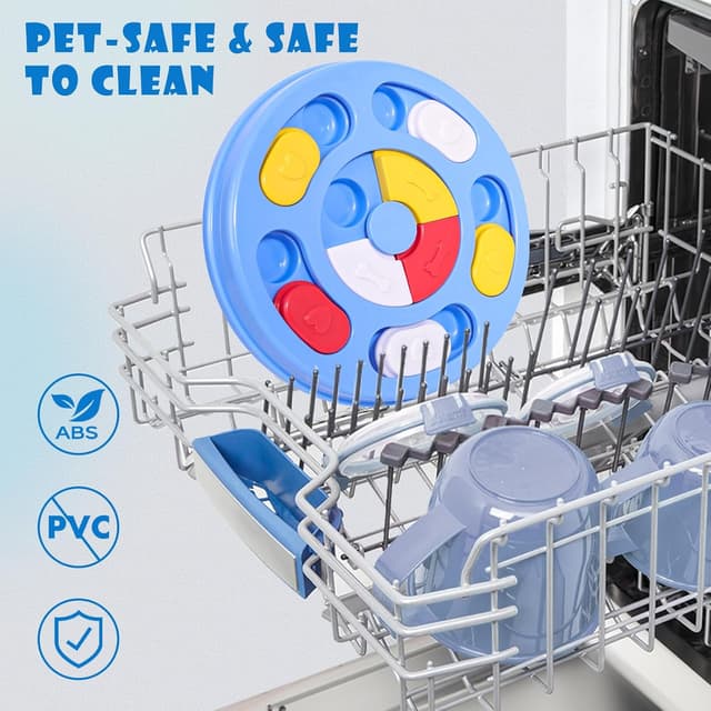 Detalle de TRIGRAND Giocattolo intelligente per cani con puzzle per cibo ad alimentazione lenta (azzurro cielo)