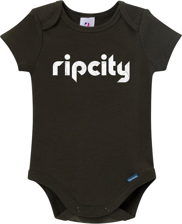 Detalle 2 de Gerber unisex-baby NBA Team 2 Pack Short Sleeve Onesie Bodysuits (Portland Trail Blazers)