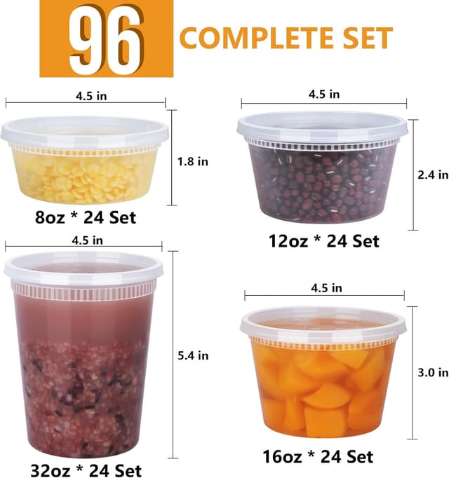 Detalle 2 de NESCCI Deli Containers 8 oz pack