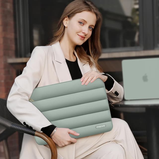 Thumbnail 6 de MOSISO Laptop Hülle Tasche 13,3 Zoll (13–13,3 Zoll) mit kleinem Etui – Antikes Grün
