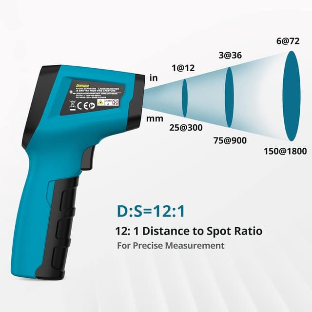 Thumbnail 5 de Tilswall Infrared Thermometer 600°C