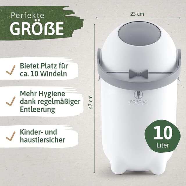 Thumbnail 4 de Forche Windeleimer Baby Mülleimer Geruchsdicht