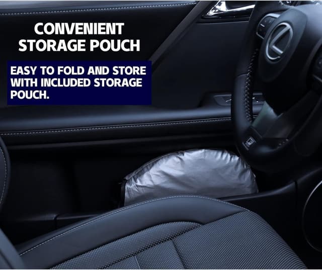 Detalle 2 de Parasole auto parabrezza interno pieghevole riflettente 150 x 70 cm con protezione UV