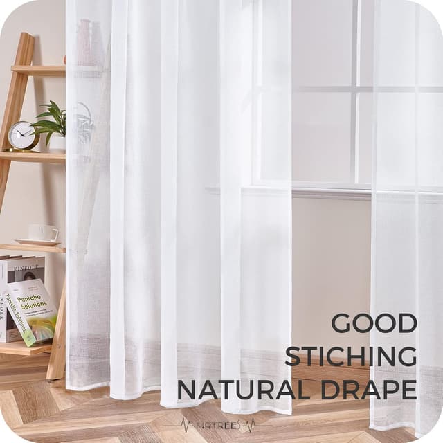 Thumbnail 5 de MRTREES Cortina Translucida Moderna 2 Paneles Blanco 🏡