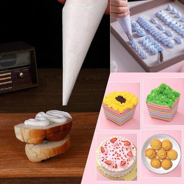 Detalle de LoveBB 400 Disposable Piping Bags (12-inch) Anti-Burst Tipless Icing Bags for Cake, Cookies & Cupcakes