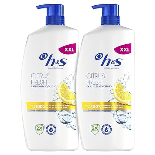 Detalle de H&S Citrus Fresh Champú Anticaspa 2x1000ml