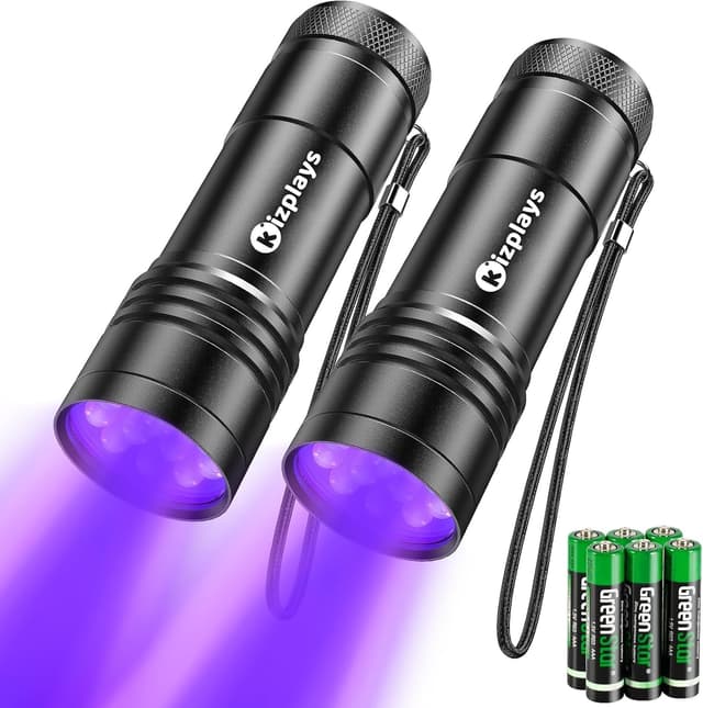 Detalle de UV Taschenlampe 2er-Set 395 nm Schwarzlicht 🔦
