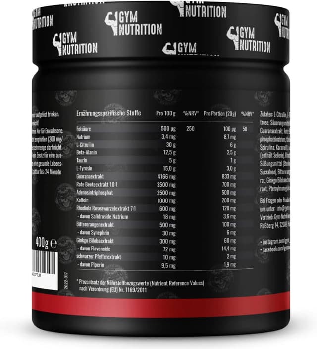 Detalle 2 de Pre Workout ROAD TO HELL Ultra Hardcore 400 g