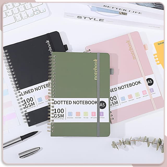 Thumbnail 6 de Thboxes A5 Notebook 160-page lined spiral ๐