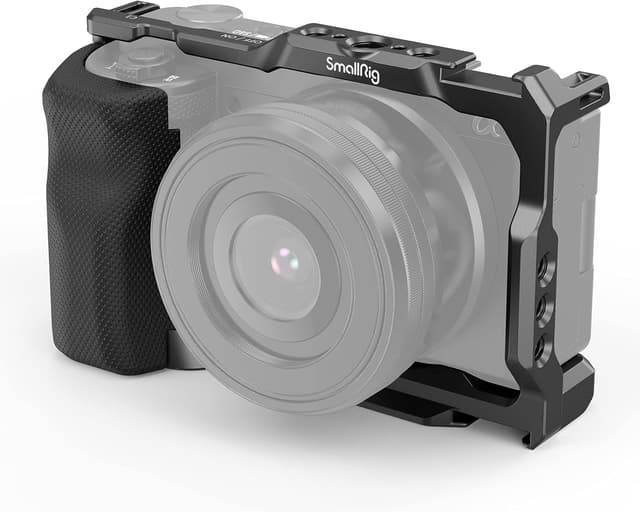 Detalle de SMALLRIG ZV-E10 Cage mit Griff & integrierter Schnellwechselplatte (ARCA-Swiss) für Sony ZV-E10