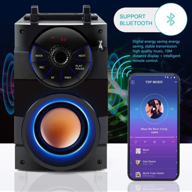 Thumbnail 2 de TAMPROAD Portable Bluetooth Speaker with Subwoofer
