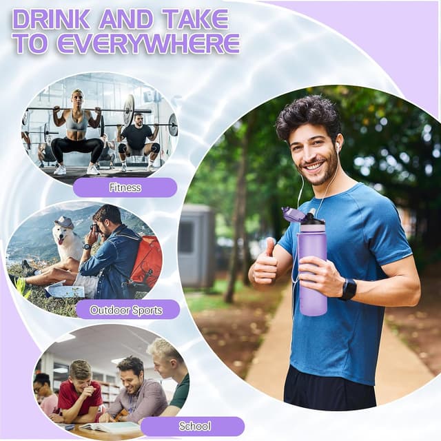 Thumbnail 6 de AOHAN Water Bottle 1L Leak Proof Sports Bottle