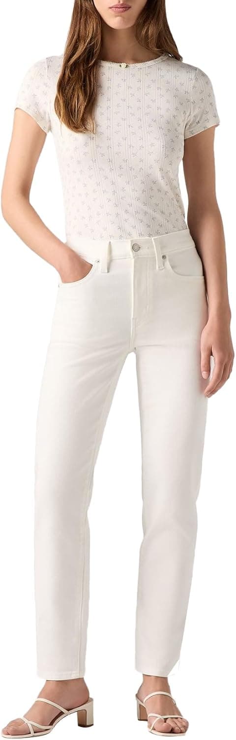 Detalle de Levi’s Damen 724 High Rise Straight Jeans – High Waist mit geradem Bein