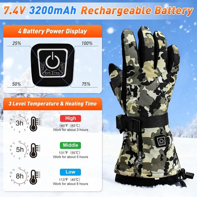 Imagen de Gants Chauffants COVVY XL 7,4V 3000mAh en OfertitasTOP