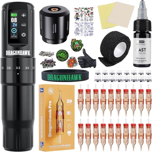 Detalle de Dragonhawk Tattoo Maschine Kit 1500mAh
