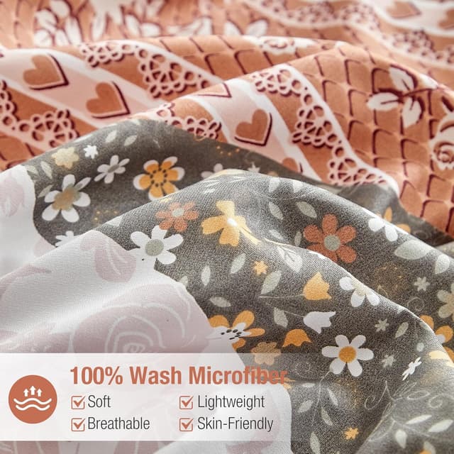 Detalle de Tokokimo Funda Nórdica 220x240 3P Beige Patchwork