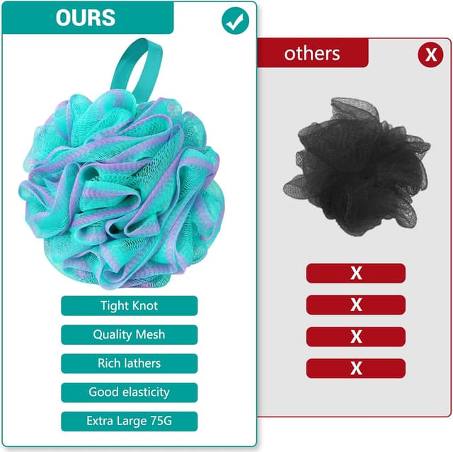 Detalle 2 de Extra Large Shower Puff Loofah Sponge