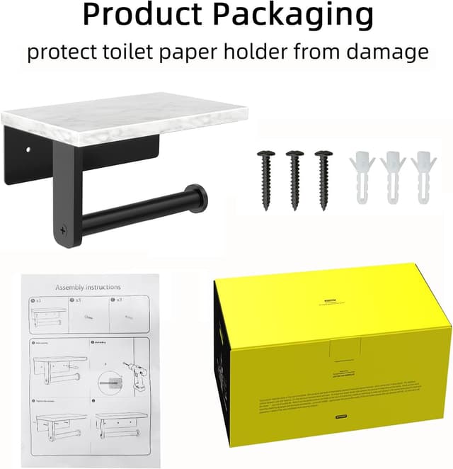 Detalle de Toilet Roll Holder with 17 cm shelf