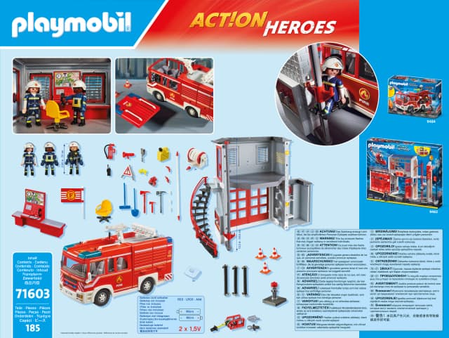 Detalle 1 de PLAYMOBIL Mega set bomberos Action Heroes