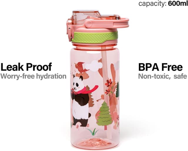 Detalle 2 de ANGVOOL Kids 600ml water bottle with straw